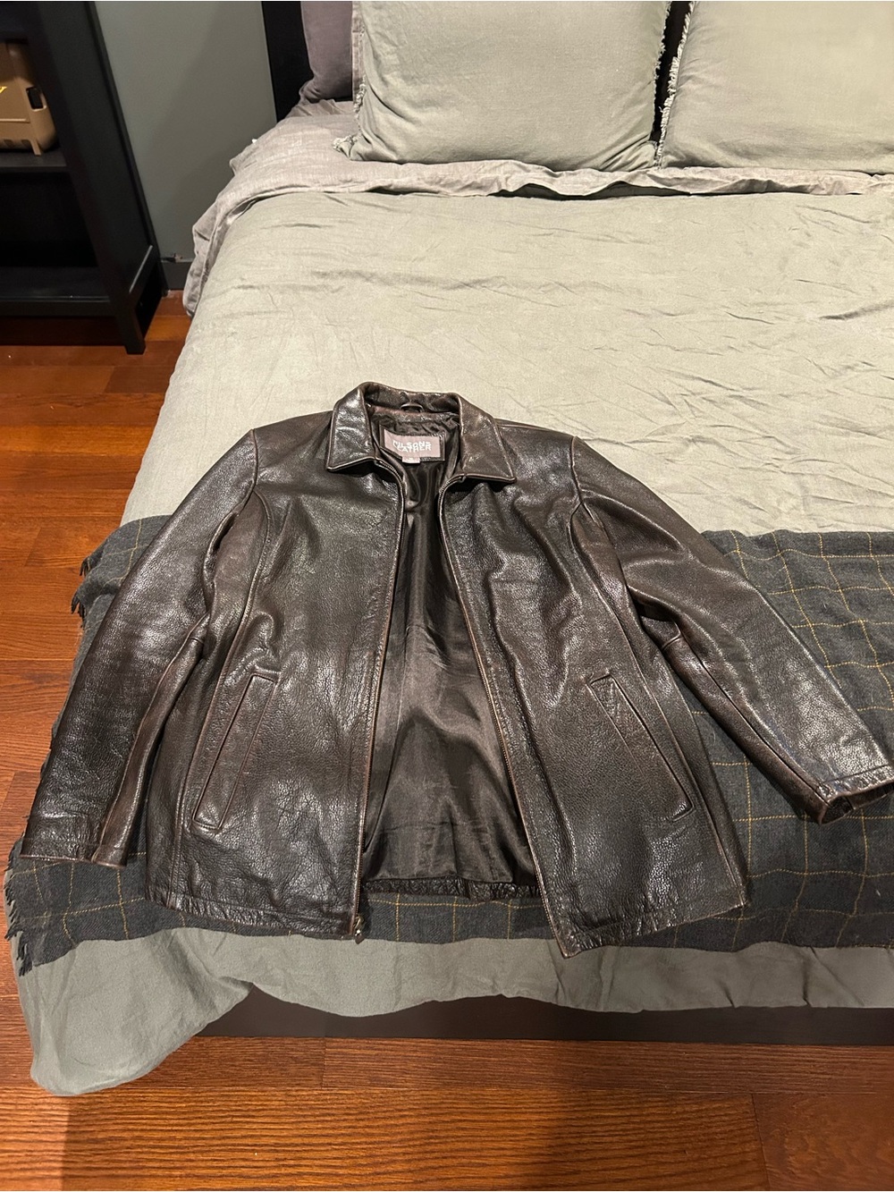 Wilsons Leather Dark Brown Bomber Jacket